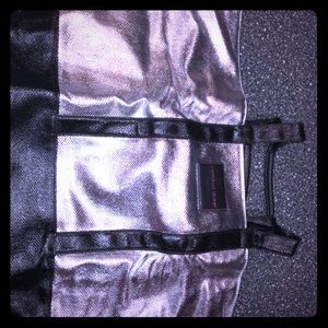NWT VS XL Metallic Silver and Black Tote